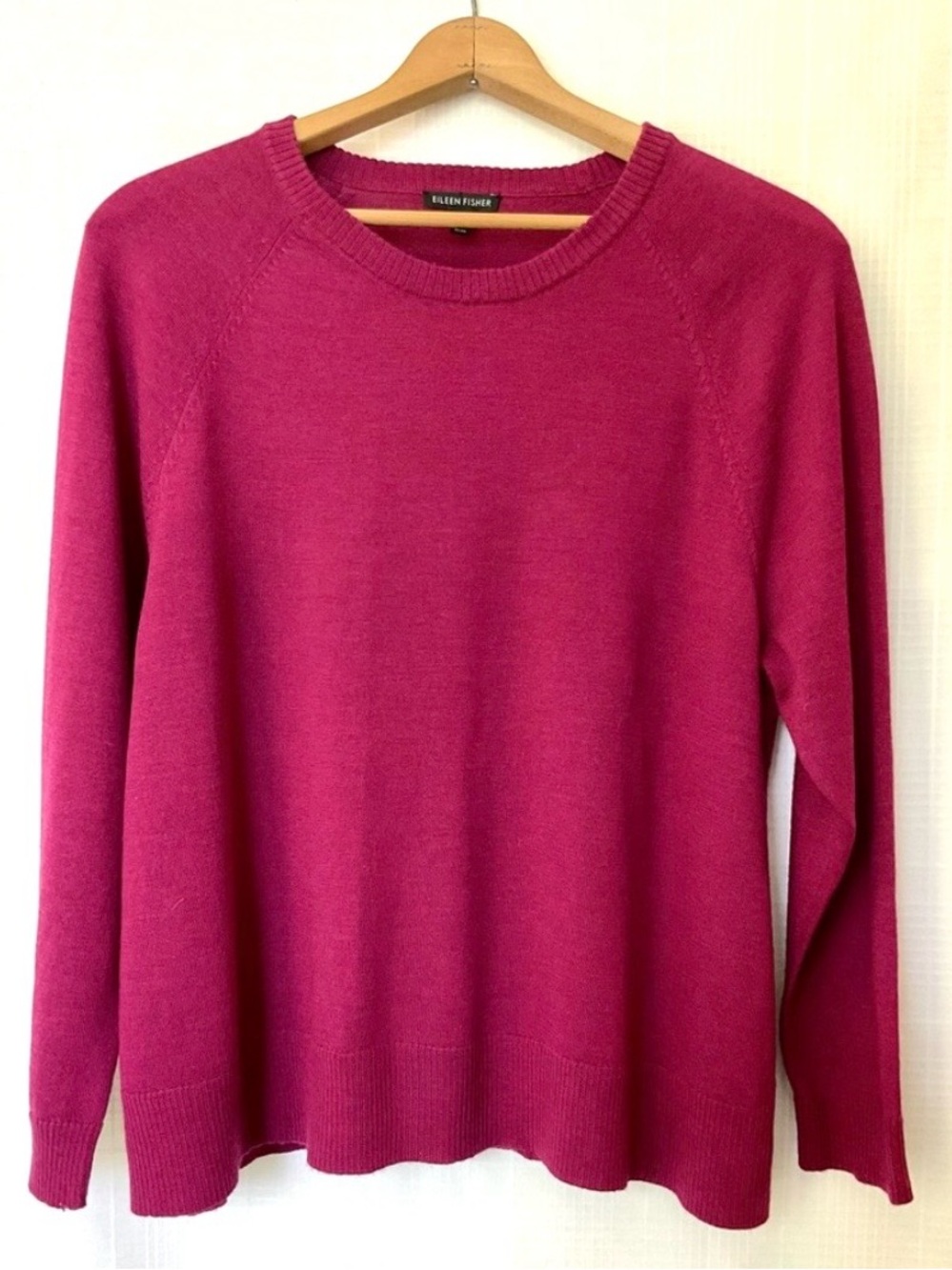 Eileen Fisher Women's Crew Neck Sweater in Rich Berry